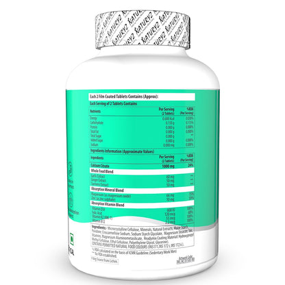 Supplement bottle with a green label on a white background