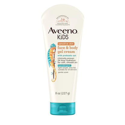 Aveeno Baby Sensitive Skin Face & Body Gel Cream For Kids, 227G