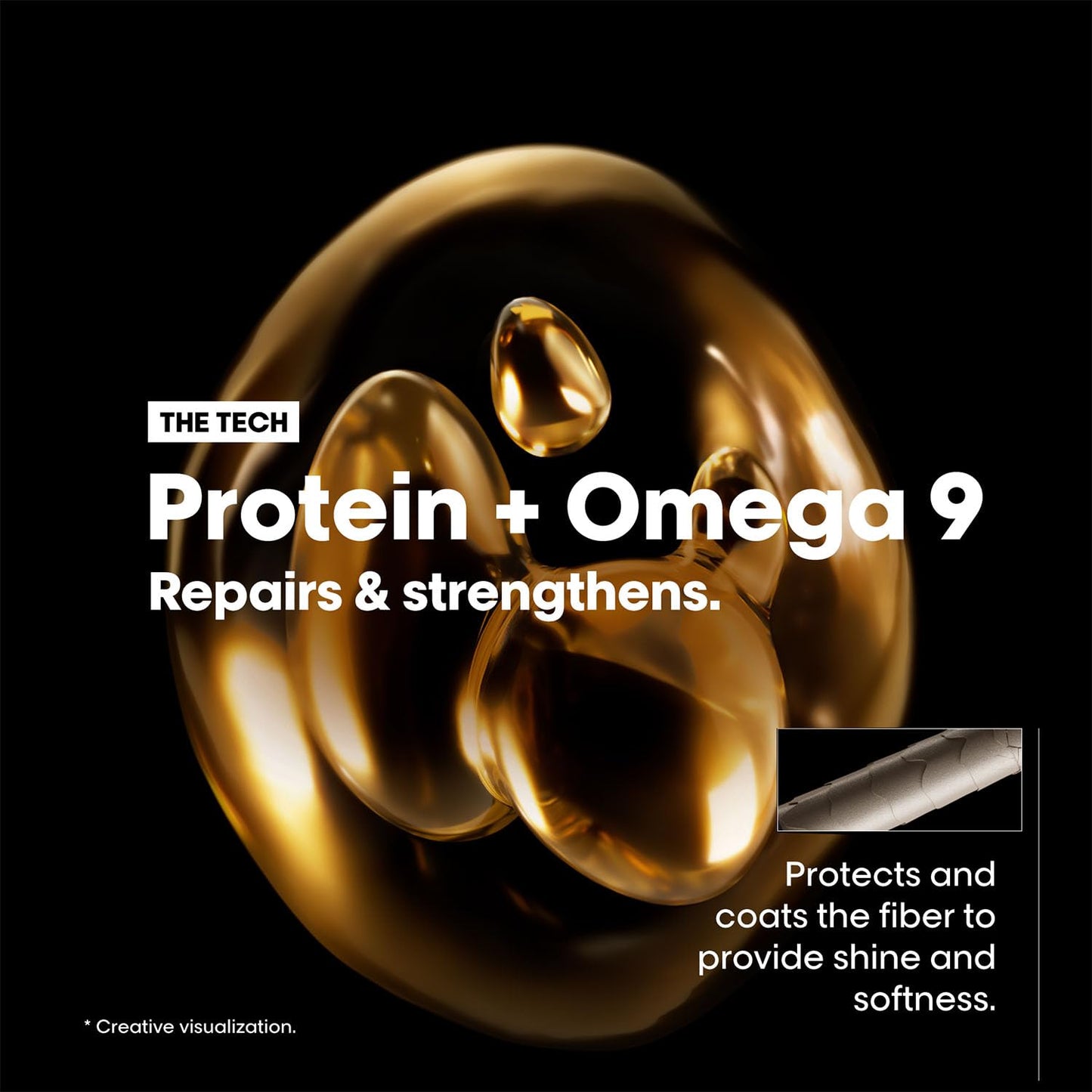 L'Oréal Professionnel Absolut Repair Shampoo for Dry & Damaged Hair - 300ml | Professional shampoo for Strengthening and Repairing Hair, With Protein & Omega-9, For Men & Women