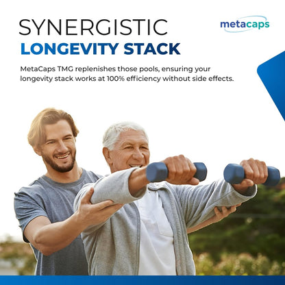 MetaCaps Pure Trimethylglycine (TMG) 500mg – 90 Veg Capsules | Premium Betaine Anhydrous | Vital Methyl Donor for Homocysteine Balance & Heart Health | Supports Liver Function & Cellular Energy | Non-GMO & Vegan