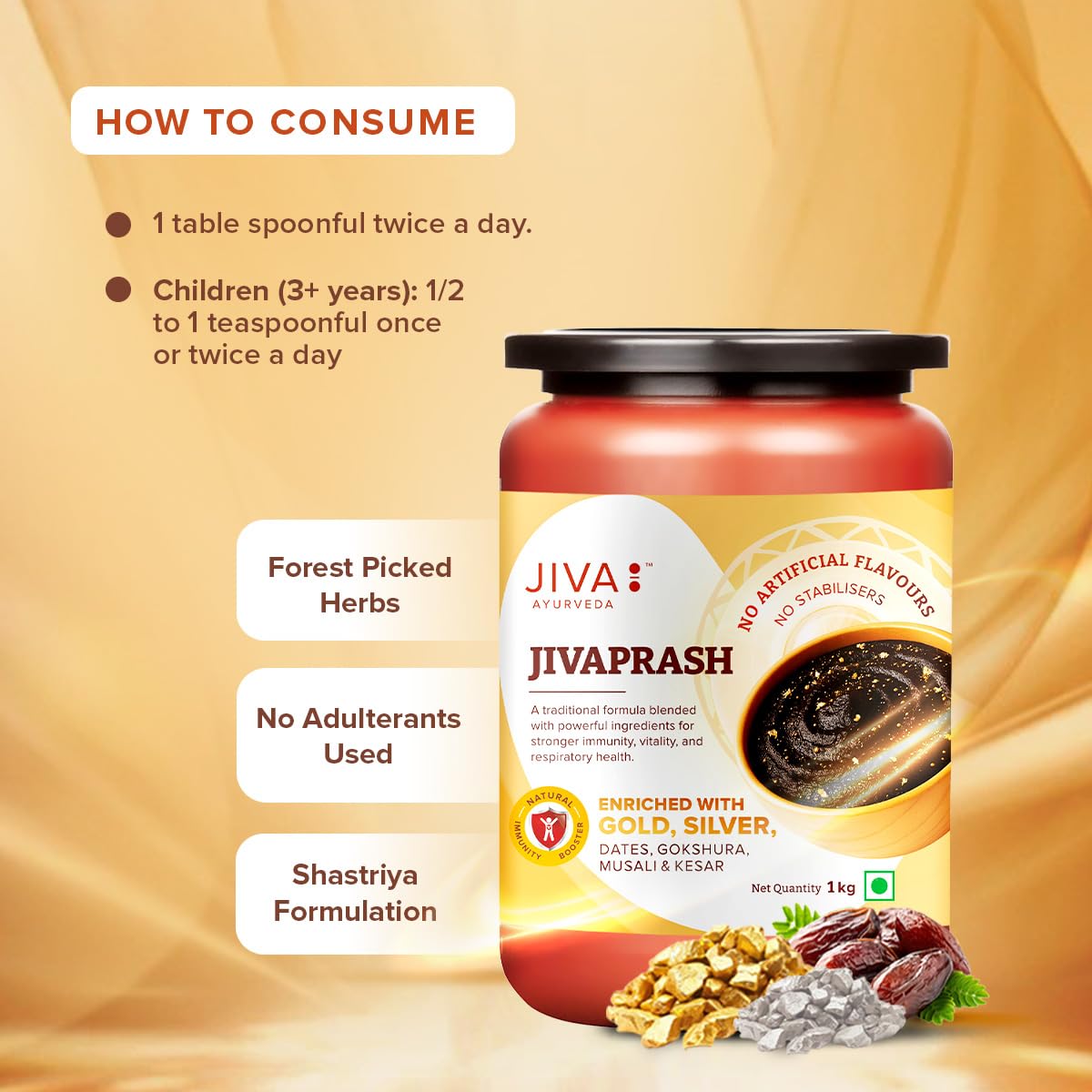 Jiva Jivaprash Goodness of Ayurveda | 100% Pure & Natural & Rich in Vitamin-C -1kg