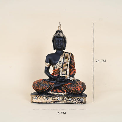 Sitting Meditating Buddha Statue Showpiece Idol for Home Living Room Decor Pooja Office Table Wall Shelf God Idol for Gift