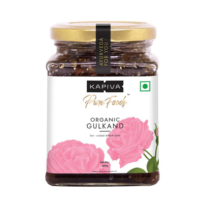 Kapiva Organic Gulkand 300gms (Rose Petal Jam) | 100% Natural | Sun-Cooked Damask Roses