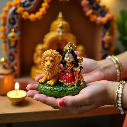 UNOVATE Durga MATA Idol for Car Dashboard, Home | Durga ji Murti | Navratri