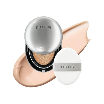 TIRTIR Mask Fit Aura Cushion Foundation, Full coverage, Skin fit, Satin Glow Finish, Korean Cushion Foundation #21C COOL IVORY| 4.5g