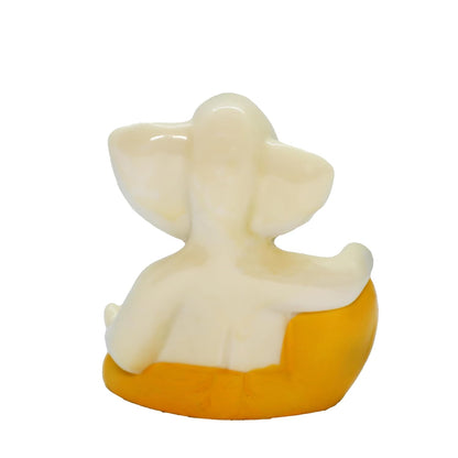 Ganesh Murti for Home & Office Decor, Ganesha Hand Crafted Best Car Dashboard Room Decoration Item (Sund Ganesha Yellow)