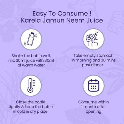 KRISHNA'S HERBAL & AYURVEDA Krishna'S Karela Jamun Neem Juice-1000 Ml Blend Of Fresh Karela, Neem Juice & Jamun Seeds Ayurvedic Solution For Balancing Sugar Levels, Pack Of 1