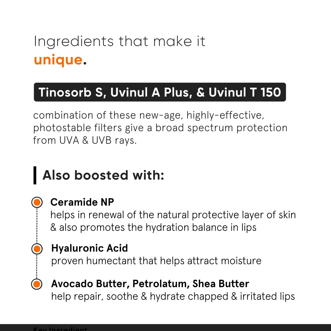 Minimalist Spf 30 Lip Balm With Ceramides & Hyaluronic Acid | Lip Protection & Nourishment | For Women & Men | 8 Gm, Off White