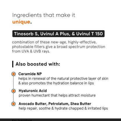 Minimalist Spf 30 Lip Balm With Ceramides & Hyaluronic Acid | Lip Protection & Nourishment | For Women & Men | 8 Gm, Off White