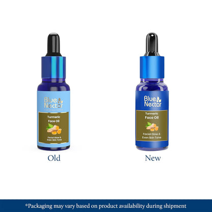 Blue Nectar Turmeric Face Oil | Tan Removal & Radiance Face Serum | Nalpamaradi Thailam with Red Sandalwood & Amalaki for Glowing Skin for Women & Men (16 Herbs, 30ml)