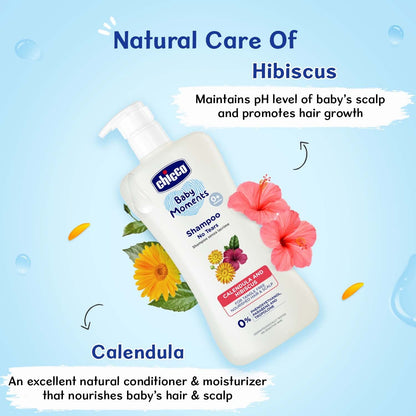 Chicco Baby Moments Shampoo for Tear-Free Bath Times, New Advanced Formula with Natural Ingredients, Suitable for Baby’s Tangle Free, Smooth Hair, No Phenoxyethanol and Parabens (200ml)