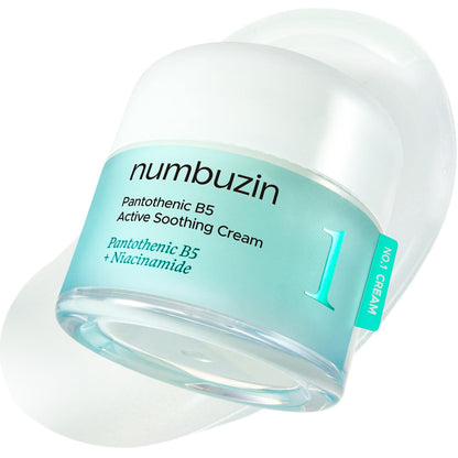 numbuzin No.1 Pantothenic B5 Active Soothing Cream | Remove sebum and skin troubles, Pantothenic acid, Korean Skincare Gift for Women | 80 gm