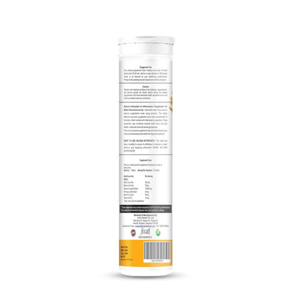 Supplement container with label on a white background