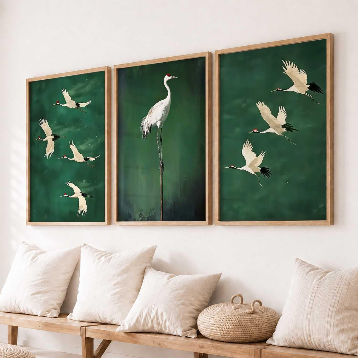 Home Decor Nature Art Painting Decorative Wall Art | Poster With Frame For Living Room Bed Room Hotel Wall Decor Digital Reprint Set of 3 (13X17 inch)