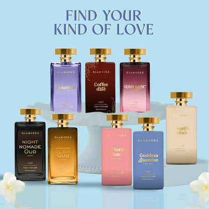 Glamveda Luxury Goddess Jasmine Long Lasting | Perfume for Woman 100ml | Gifts for Woman | with Pear, Jasmine, Lily of the valley, Rose | Floral, Woody & Fruity Premium Fragrance