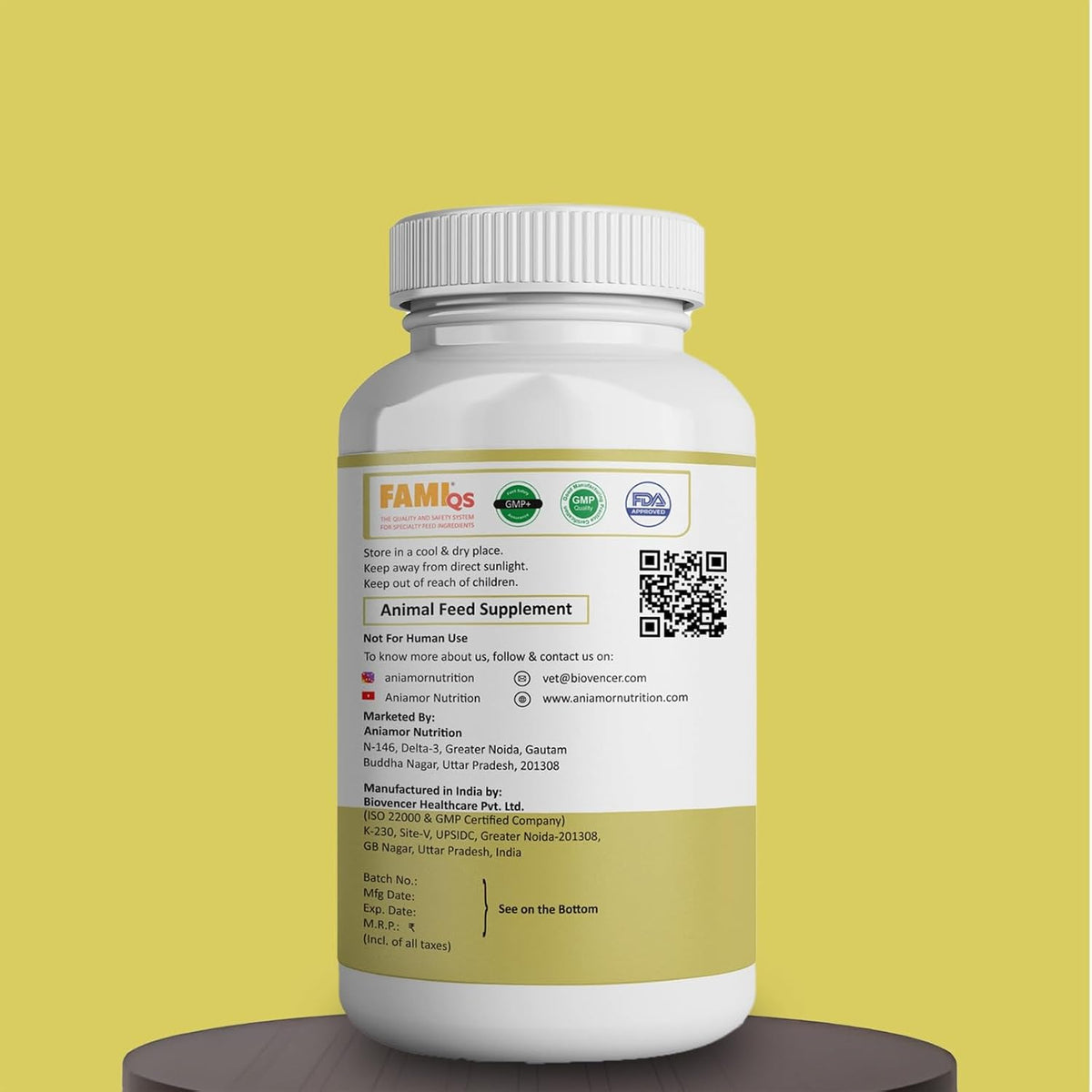 Aniamor CalciPaws Tablet for Dogs and Cats|Calcium Tablets|Pets Supplement|All Life Stage|60 Tablets Bottle
