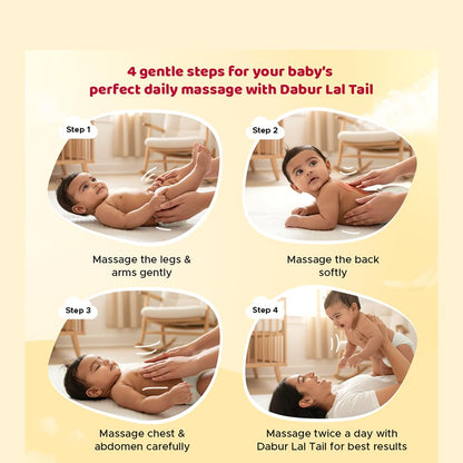 Dabur Lal Tail : Ayurvedic Baby Massage Oil 500Ml|Clinically Tested 2X Faster Physical Growth For Stronger Bones And Muscles