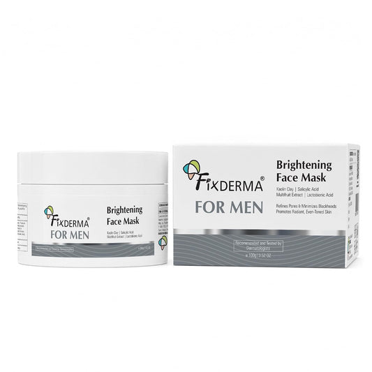 Fixderma Brightening Face Mask for Men | Clay Mask For Blackheads - 100g