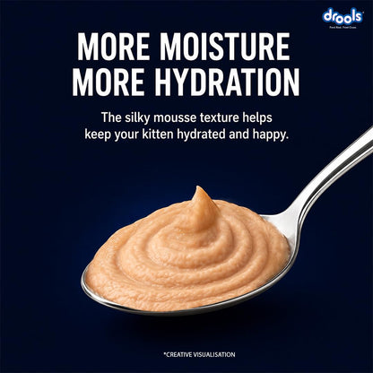 Drools Kitten Wet Mousse 80g | Tuna | High Protein | Promotes Hydration & Easy Digestion | Grain Free | No Artificial Additives | Enriched with Vitamins & Antioxidants