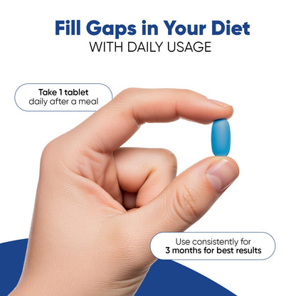 Dr. Vaidya’s Men’s Multivitamin Tablet | Natural Multivitamin for Men Enriched with Ayurvedic Herbs | Goodness of Vitamin C tablets, Vitamin D, Calcium, Vitamin D3, and Magnesium Supplement | 60 Tablets