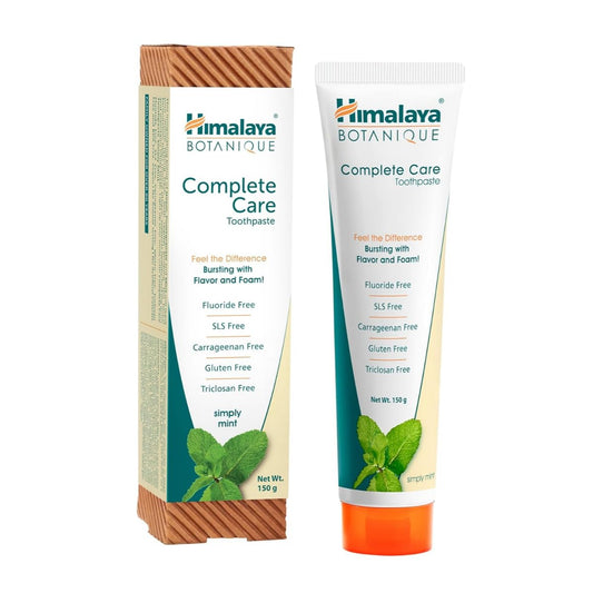 Himalaya Botanique Complete Care Toothpaste 150g, Mint | Protects teeth from Germs & Plaque, Freshens Breath | Fluoride & SLS Free | Clean & Herbal Formulation