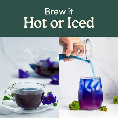 VAHDAM Butterfly Pea Flower Loose Leaf Tea | 50g Pure Dried Butterfly Flower | Color-Changing Blue Butterfly Tea, Caffeine-Free Antioxidant Herbal Infusion | For Mocktails & Cooking