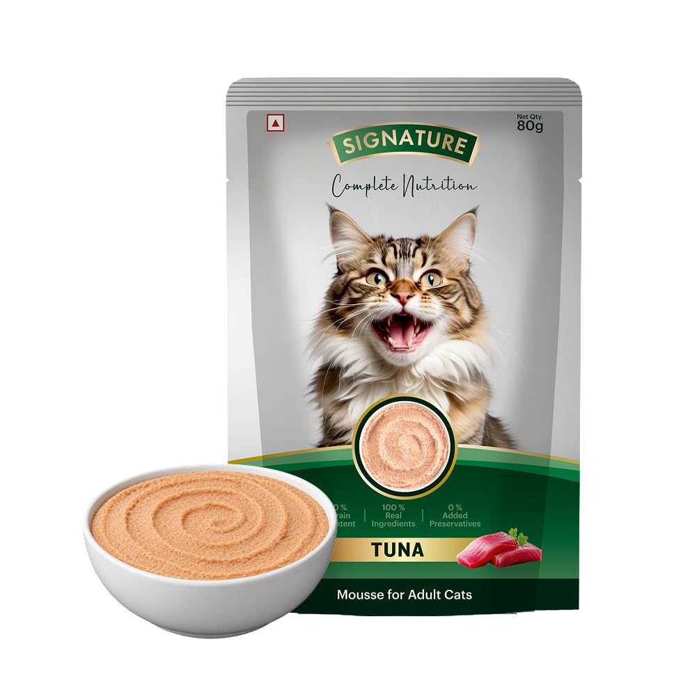 Grain Zero Adult Cat Wet Mousse 80gm | Tuna | Rich in Protein, Promotes Hydration & Easy to Digest | Grain Free, No Artificial Flavours | Packed with Essential Vitamins & Antioxidants