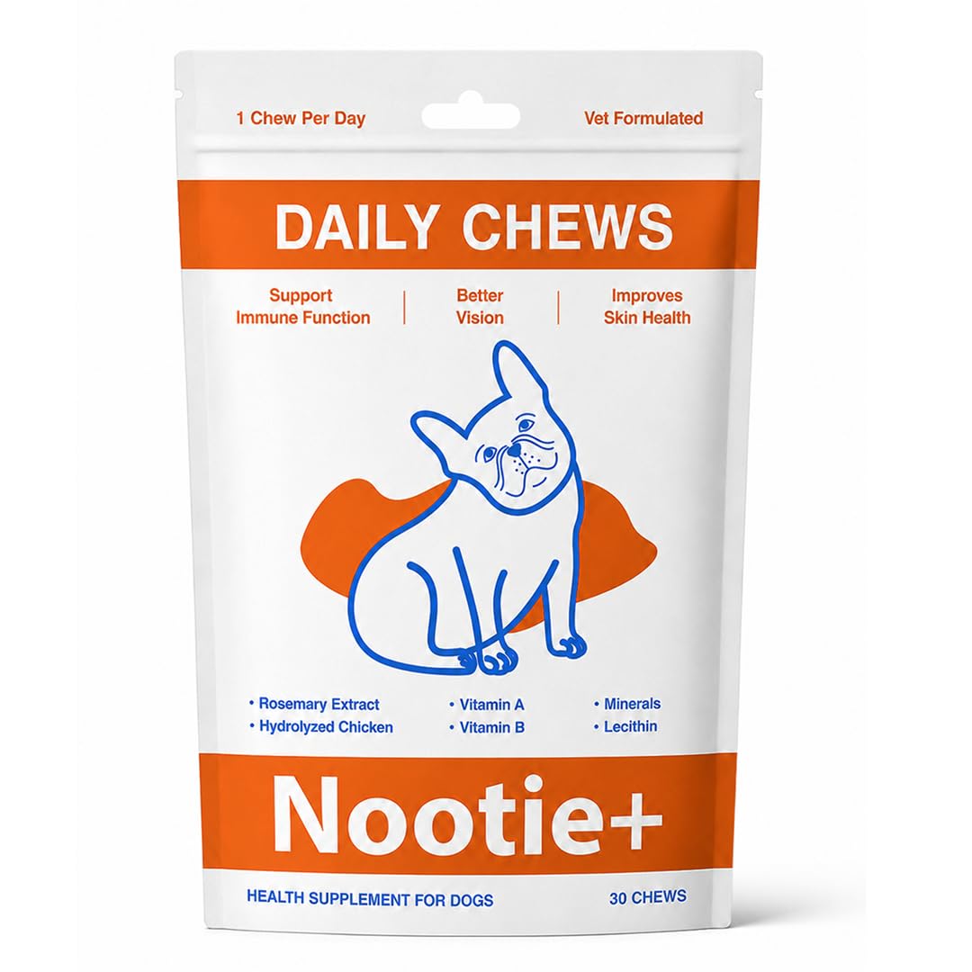 Nootie Daily Multivitamin for Dogs | Vitamins, Minerals & 7 Essential Amino Acids | Immune Boost, Better Vision, Healthy Skin Vet-Formulated Soft Chews | 30 Chews (All Breeds & Life Stages) 16in1