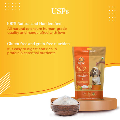 Dogsee Activet Plus+ Turmeric - 100g | Protein & Calcium Supplement | Enhances The Taste of Food