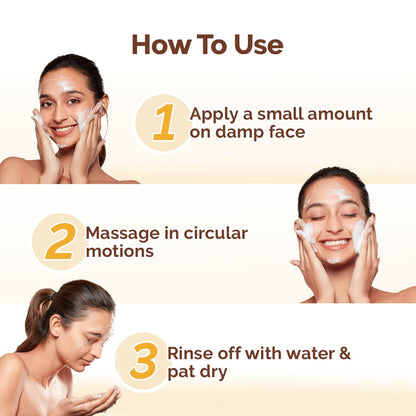 Mamaearth Ubtan Natural Glow Face Wash with Turmeric & Saffron for Tan Removal – 200 ml | Removes Tan | Brightens Skin | Exclusively Available on Amazon