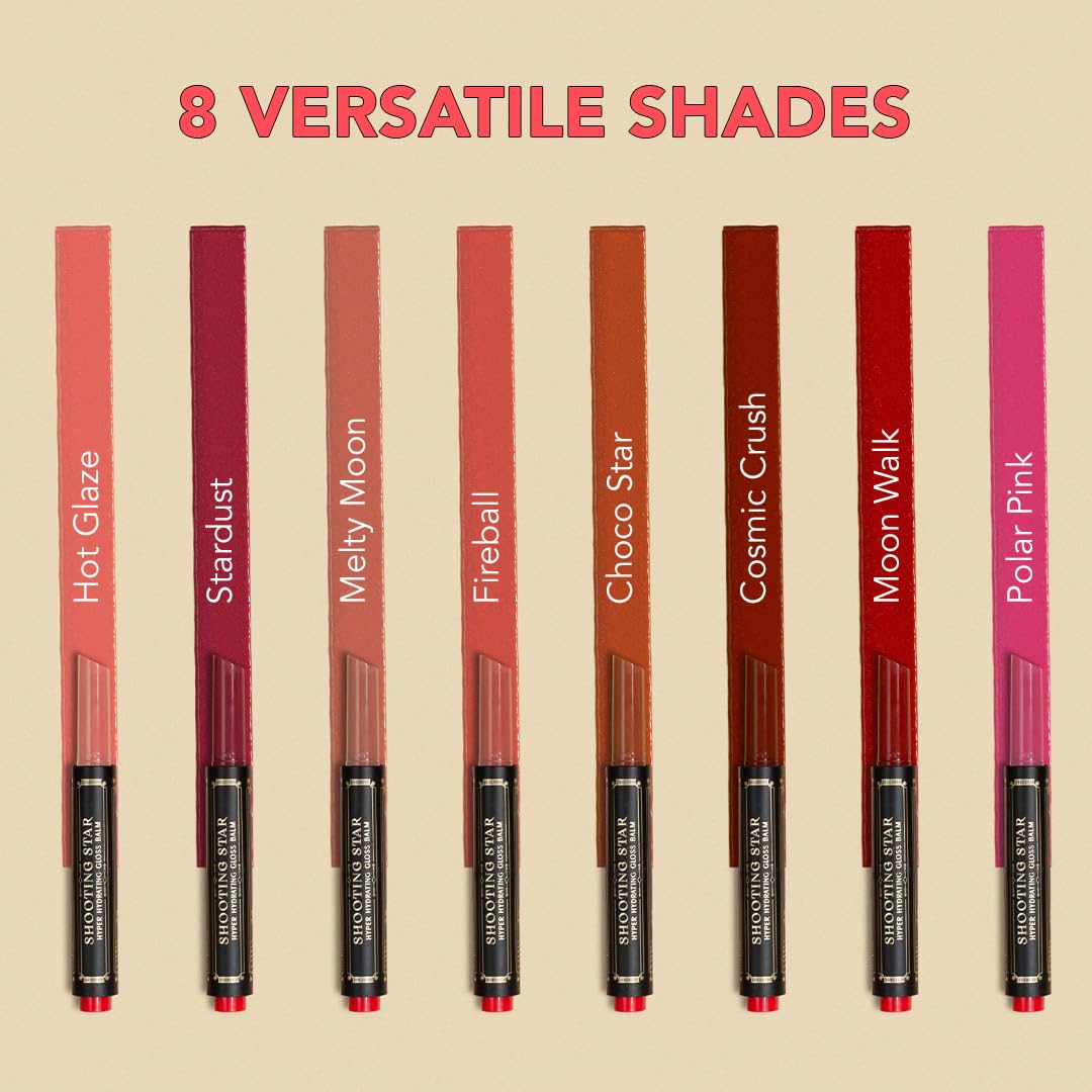 LoveChild Masaba Hyper Hydrating Gloss Balm Stick (Nude Pink) | 3-in-1 Plumping Lip Gloss Balm For High Shine | Enriched with Peptide, Squalene & Jojoba For Hydration | Stardust, 1.8g
