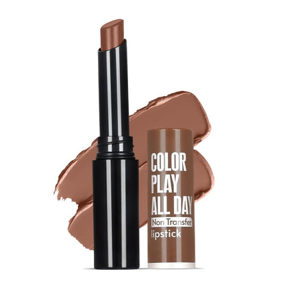 Fashion Colour Play all day Non Transfer Lipstick For Women | Matte Lipstick | Smooth Glide | Waterproof | Longlasting | Paraben-Free Lip Color for All Skin Tones | (Terracotta, 2gm)