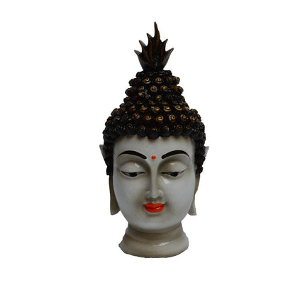 eCraftIndia Meditating Lord Buddha Polyresin Statue (17.5 cm x 12.5 cm x 27.5 cm, Blue and White)
