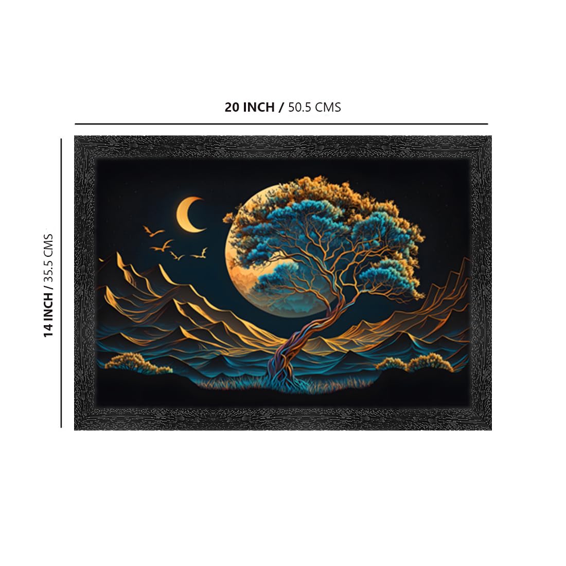 3d Scenery Paintings for Living room | 3d Painting wall decoration | 3d Photo Frame for wall decoration - 22786 (14x20 Inch)