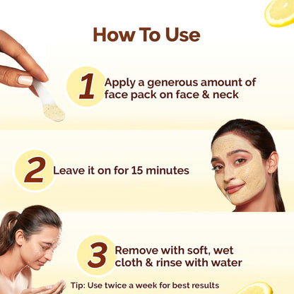 Mamaearth Vitamin C Daily Glow Face Pack with Vitamin C & Turmeric for Illuminating Skin - 100 g | Brightens Skin & Gives Natural Glow | Free From Harmful Chemicals