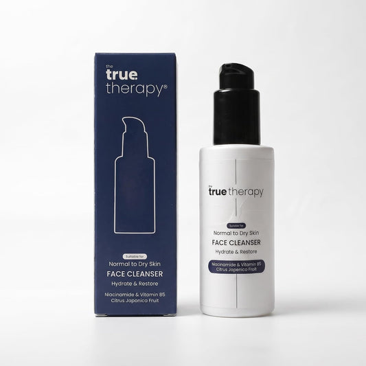 THE TRUE THERAPY Hydrating Face Cleanser for Dry & Normal Skin | With Hyaluronic Acid, Vitamin B5 & Dandelion Extracts | Gentle Sulphate-Free Face Wash for Deep Hydration & Skin Barrier Care | All Skin Types | 100 ml