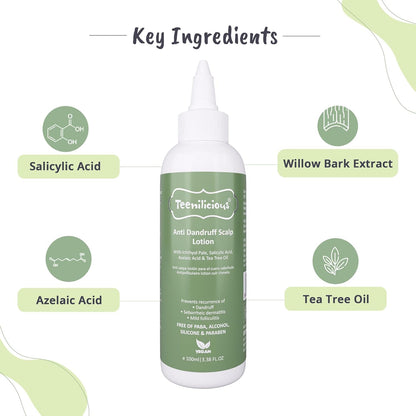 Teenilicious Anti-Dandruff Scalp Lotion With Azelaic Acid & Tea Tree Oil For Folliculitis 100ml