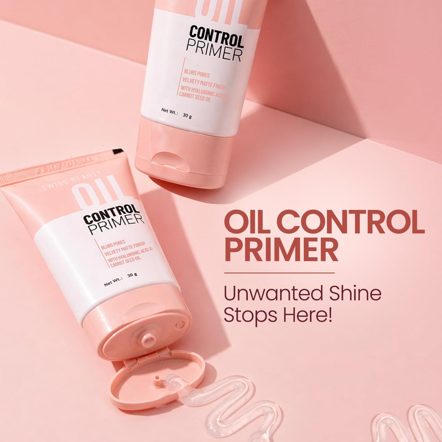 Swiss Beauty Oil Control Primer | Pore-Blurring | Smooth Matte Finish | Lightweight | Non-greasy