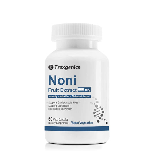 Trexgenics Noni Fruit Extract supplement bottle on a white background