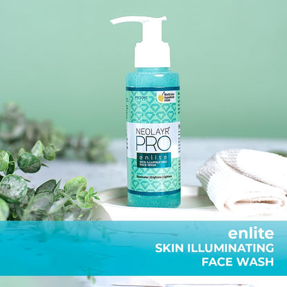 NEOLAYR Pro Enlite Skin Illuminating Face Wash | Exfoliating Face Wash | Illuminates & Brightens | Get Even Toned Skin Complexion | Reduces Discoloration | 100 ML