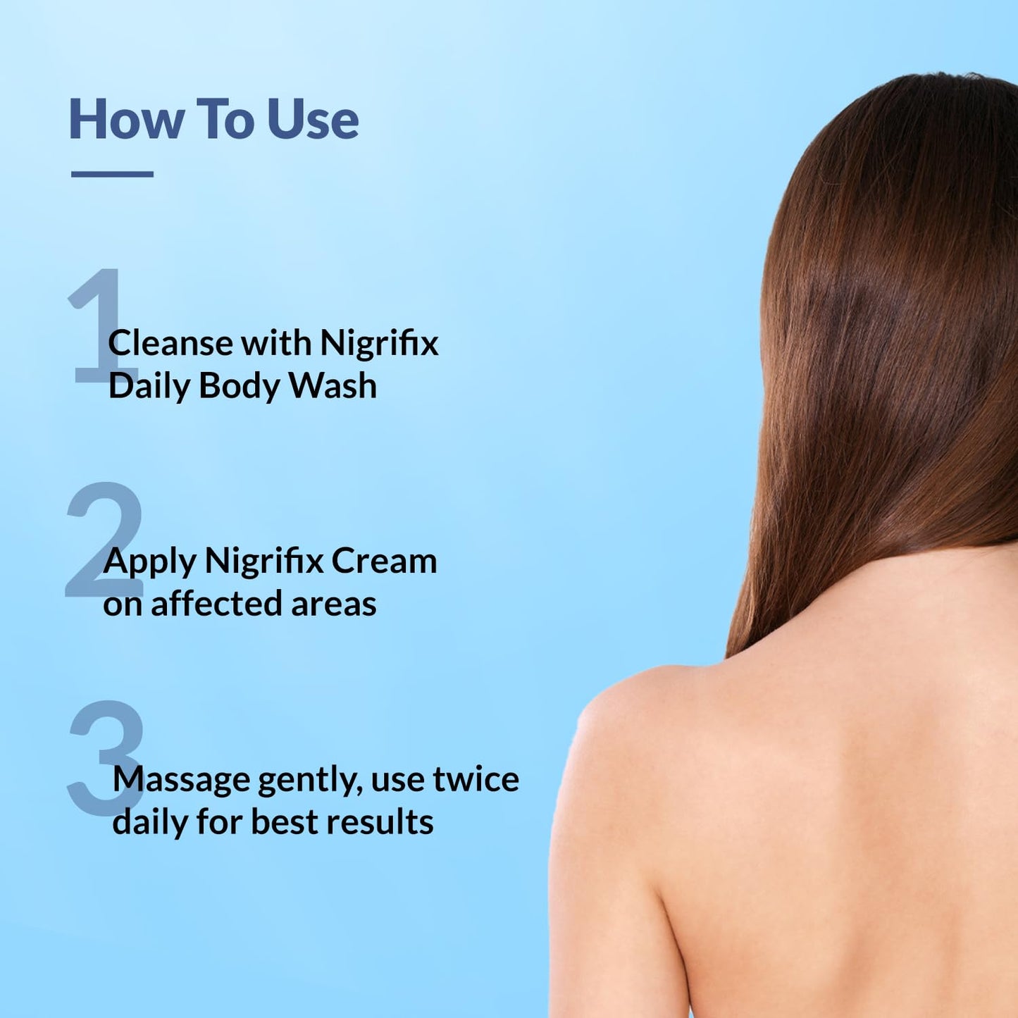 Fixderma Nigrifix Cream + 5% Actives Exfoliating Bodywash Combo | Cream for Underarm Whitening, Dark Neck, Ankles, Knuckles & Elbows | Exfoliating Shower Gel for Women & Men | All Skin Type - 250ml
