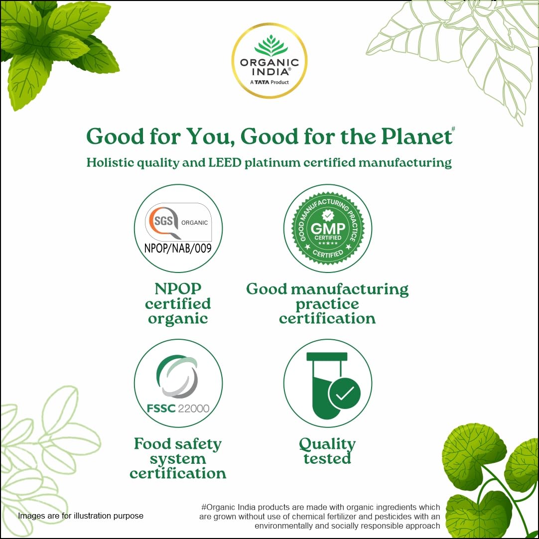 Organic India Neem Blood Purifier - 60 Veg Capsules, Natural Blood Purifier, Plant-Based Anti-Bacterial, Anti-Viral, With Immunity Boosting Properties, GMP & NPOP Certified Organic