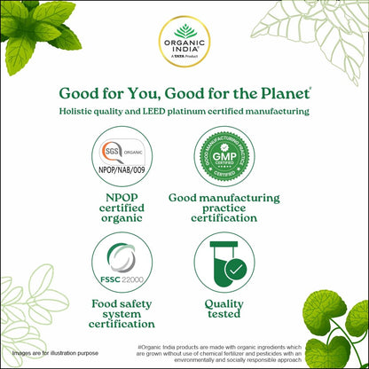A TATA Product - Organic India Triphala Capsules - 60 Caps, Supports Immune System, Colon & Digestion, Balanced Bowel & Gut Health, Contains Bioactives and Antioxidants, GMP & NPOP Certified Organic