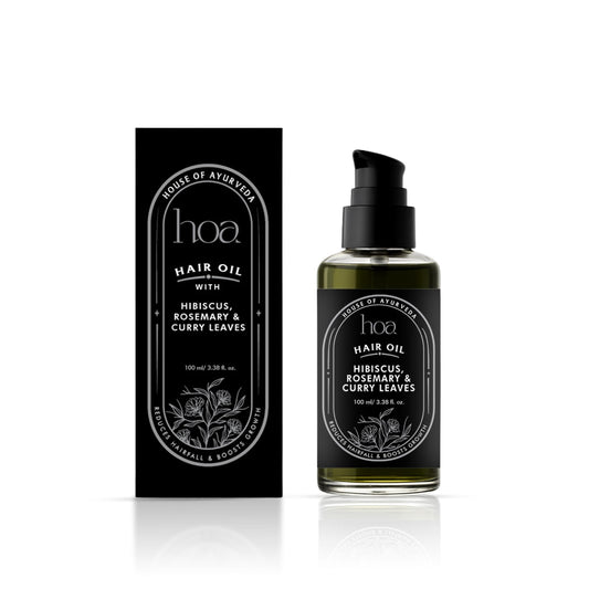 Hair Oil for Hair Fall Control, Frizz Control,Hair Growth & Dandruff Relief with Hibiscus, Curry Leaves and Rosemary | Lightweight & Non-Sticky - 100ml