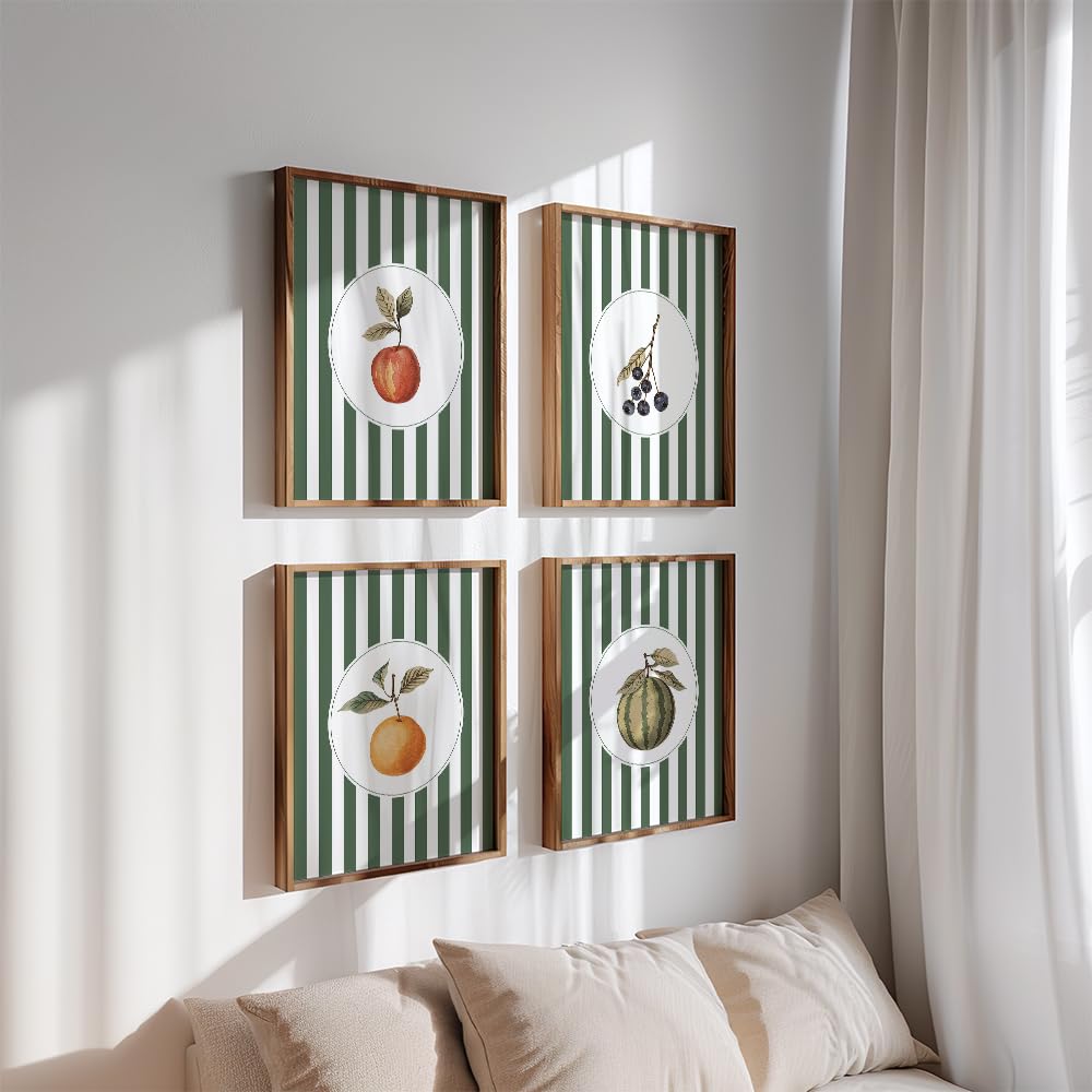 Set of 4 Fruits Wall Painting for Bedroom & Paintings for Living Room Wall Decor - (10.5X13.5 Inch, Wall Art Paintings)
