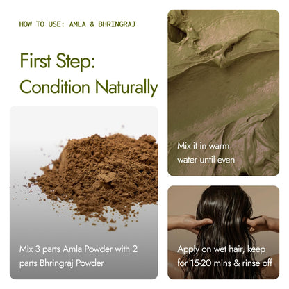 Kapiva Organic Amla, Reetha, Bhringraj & Shikakai Powder | Prevents Dandruff | High Vitamin C | Conditions Hair | Natural Shampoo & Conditioner