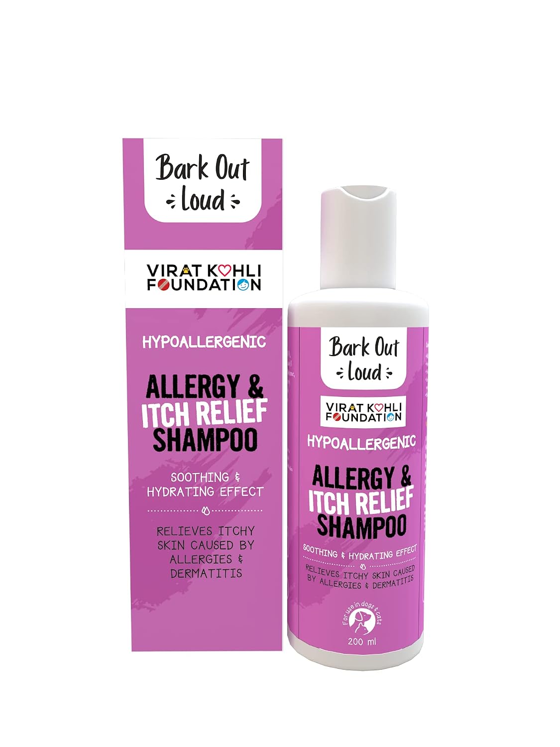 BARK OUT LOUD Allergy & Itch Relief Shampoo for Dogs & Cats | Effective On Food, Flea Allergy Rashes & Long Lasting Skin Conditions - 200 ml