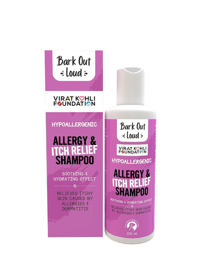 BARK OUT LOUD Allergy & Itch Relief Shampoo for Dogs & Cats | Effective On Food, Flea Allergy Rashes & Long Lasting Skin Conditions - 200 ml