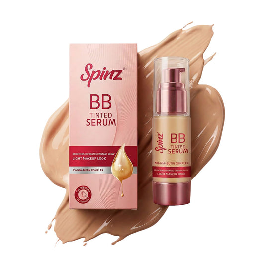 Spinz BB Skin Tint Face Serum Infused with Niacinamide | Instantly Brightens & Evens Skin Tone | Reduces Dark Spots & Pigmentation | Lightweight, Non-Sticky Glow |30ml