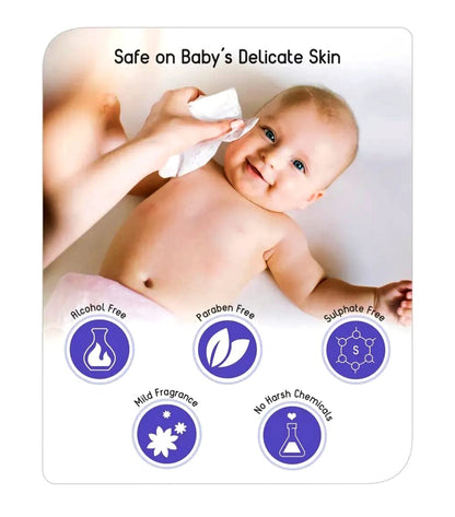 Babyhug Daily Rich Moisturising Milk Wipes 72 Pieces- Pack of 1